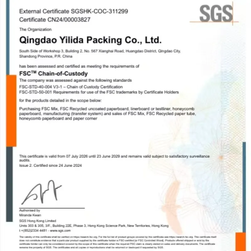 Qingdao Yilida Packaging şirkəti FSC Təchizat və Tələb Zəncirinin İdarəetmə Sistemi üzrə xüsusi təlim keçirmişdir.